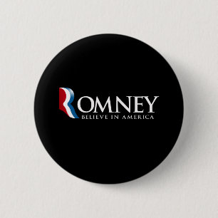 Romney - Believe in America - 6 Cm Round Badge