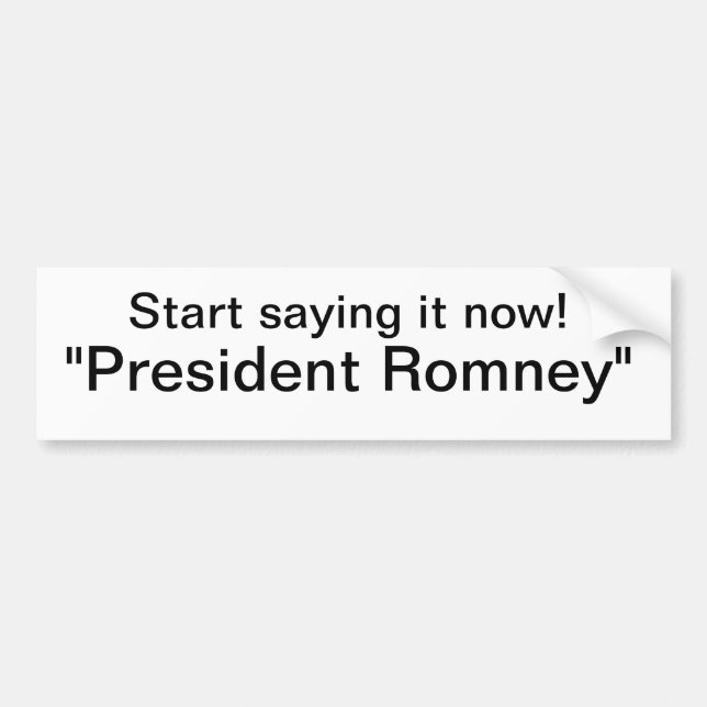 Romney Bumper Sticker (Front)