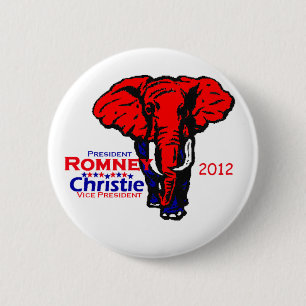 Romney Christie 6 Cm Round Badge