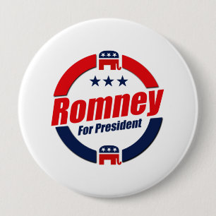 ROMNEY FOR PRESIDENT (Republican) 10 Cm Round Badge