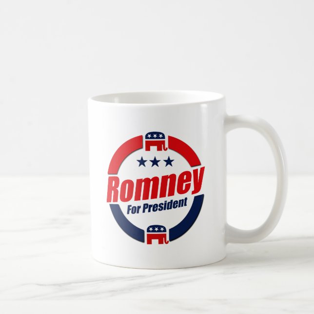 ROMNEY FOR PRESIDENT (Republican) Coffee Mug (Right)