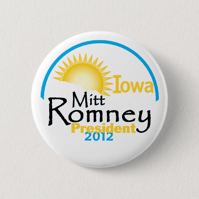 Romney IOWA 6 Cm Round Badge (Front)
