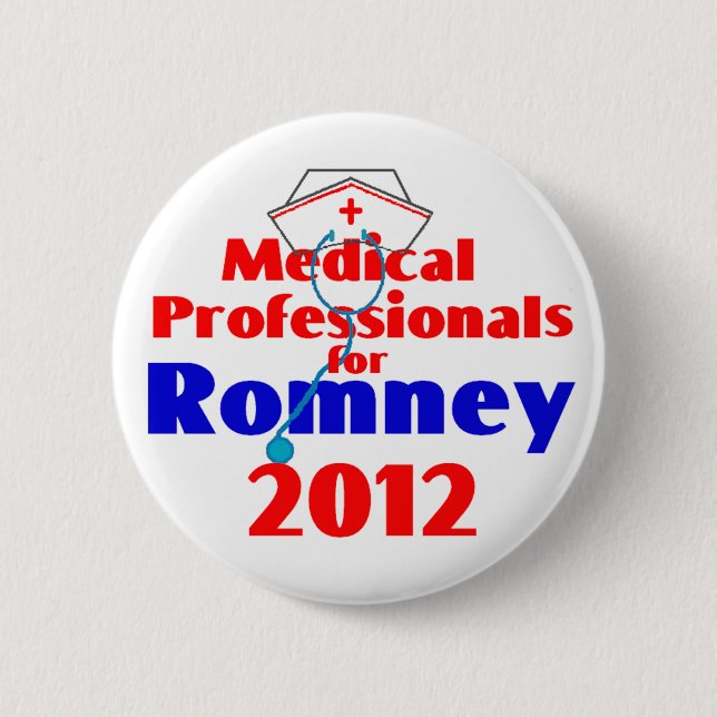 Romney MEDICAL PROFESSIONALS 6 Cm Round Badge (Front)