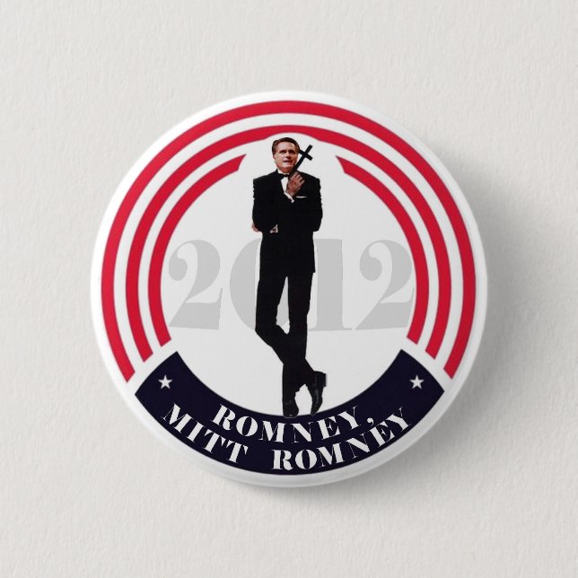 Romney, Mitt Romney 6 Cm Round Badge (Front)