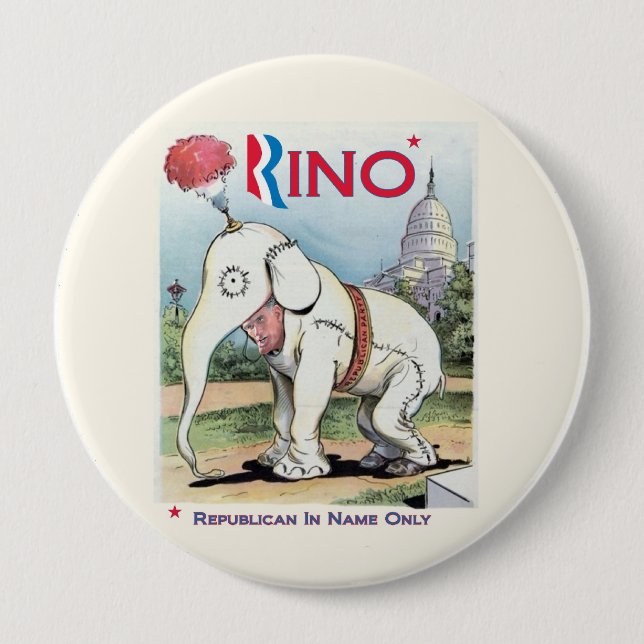 Romney Rino 10 Cm Round Badge (Front)