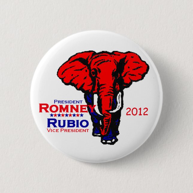 Romney Rubio 2012 Button (Front)