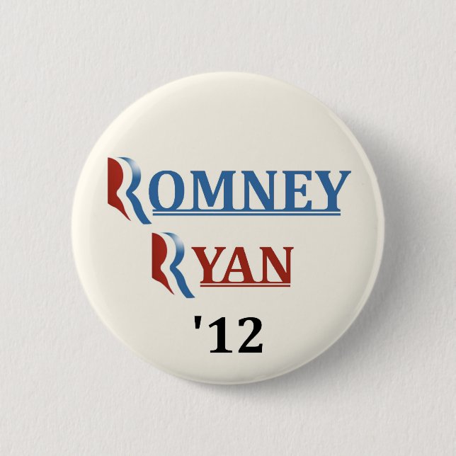 Romney Ryan '12 6 Cm Round Badge (Front)