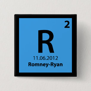 Romney Ryan 2012 Elemental Campaign Button