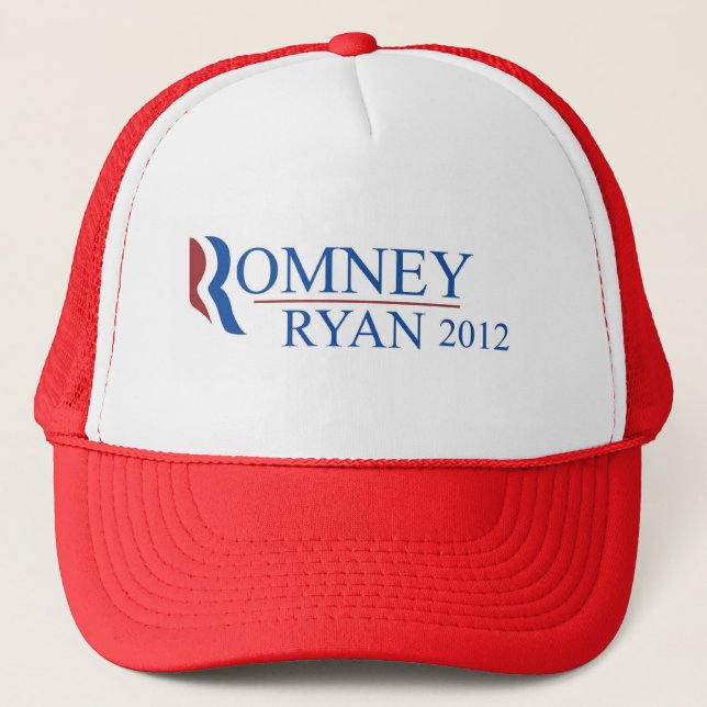 Romney Ryan 2012 Red Trucker Hat (Front)