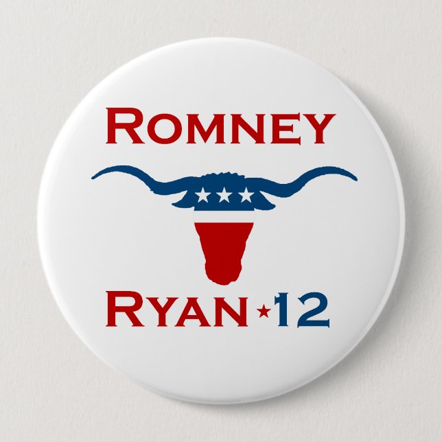 ROMNEY RYAN 2012 STEER.png 10 Cm Round Badge (Front)