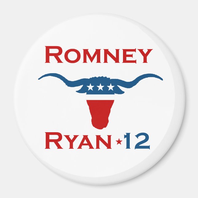 ROMNEY RYAN 2012 STEER.png Magnet (Front)