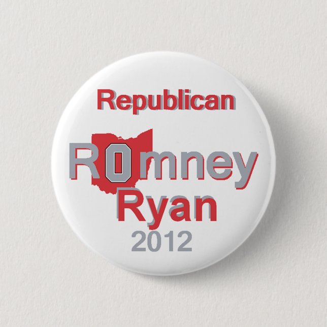 Romney Ryan 6 Cm Round Badge (Front)