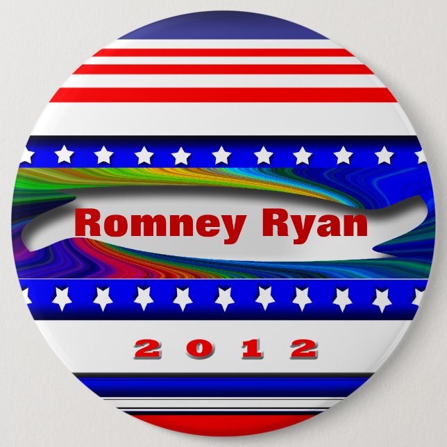 Romney Ryan 6 Cm Round Badge (Front)