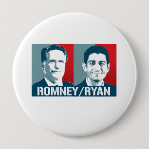 ROMNEY RYAN ART 10 CM ROUND BADGE