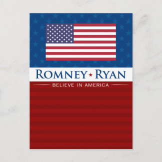 Romney & Ryan Believe in America Postcard