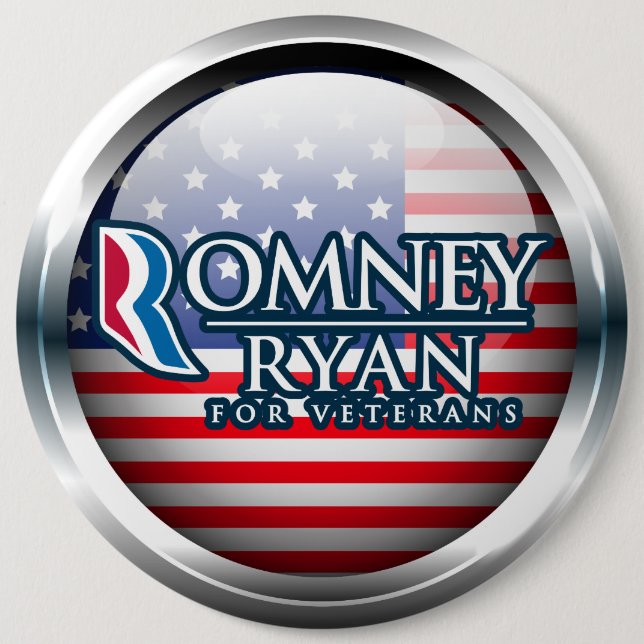 Romney Ryan For Veterans Buttons 2 (Front)