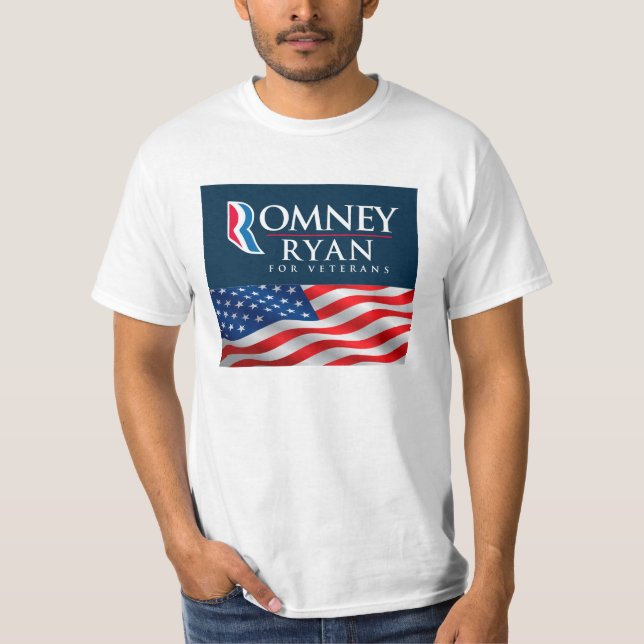 Romney Ryan For Veterans T-Shirt (Front)