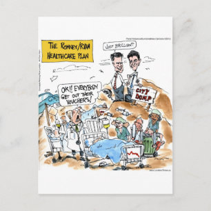 Romney/Ryan Health Care Funny Gifts & Tees Postcard