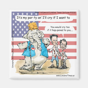 Romney & Ryan Its My Party Funny Gifts & Cards Magnet