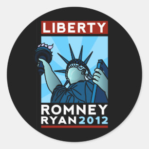Romney Ryan Liberty Classic Round Sticker