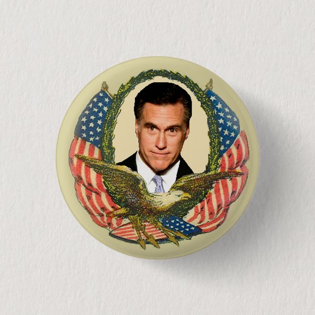 Romney Ryan Retro 3 Cm Round Badge (Front)