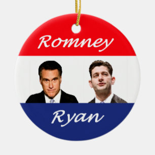 Romney Ryan Retro Ceramic Tree Decoration