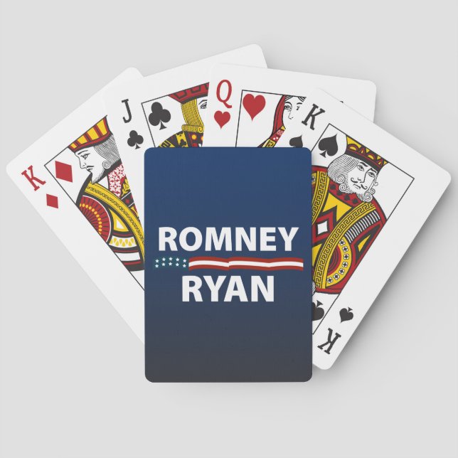 Romney Ryan Stars and Stripes Playing Cards (Back)