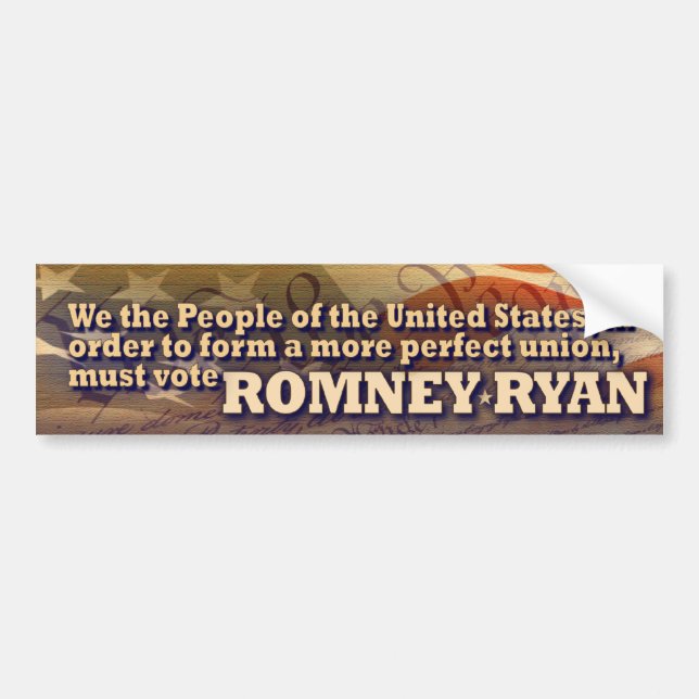 Romney - Ryan - We the People Bumper Sticker (Front)