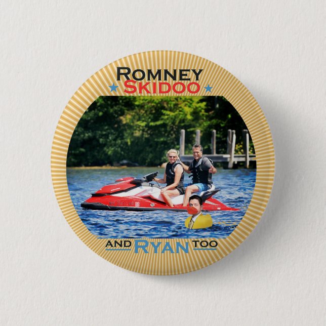 Romney Skidoo and Ryan, too 6 Cm Round Badge (Front)
