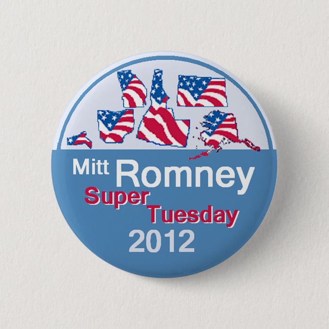 Romney SUPER TUESDAY Button (Front)
