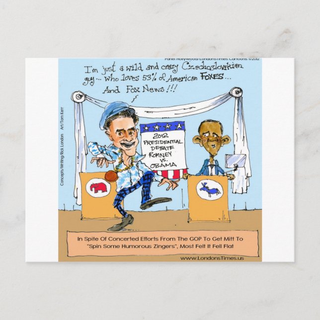 Romney Tries Zingers on Obama Funny Gifts & Cards (Front)
