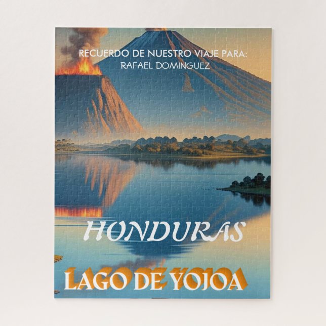 Rompecabezas  Honduras Yojoa Lake Retro poster Jigsaw Puzzle (Vertical)