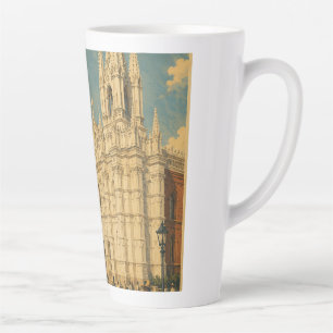 Rompecabezas  Santa Ana, El Salvador  Retro poster Latte Mug