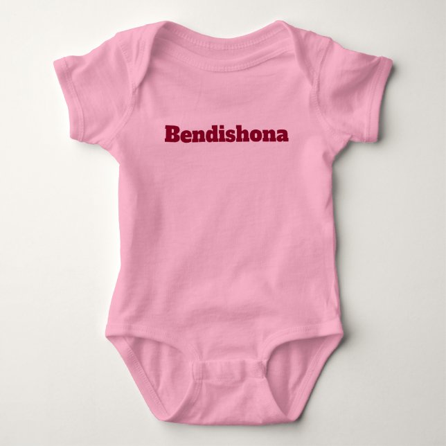 Romper Bendishona roze. Baby Bodysuit (Front)