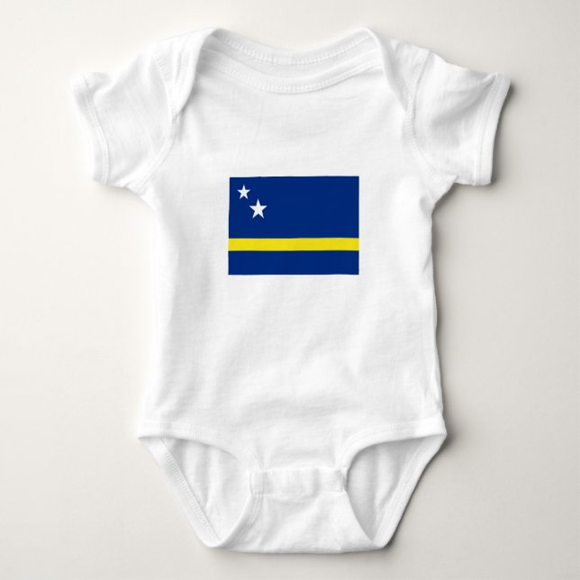 Romper Curaçaose flag. Baby Bodysuit (Front)