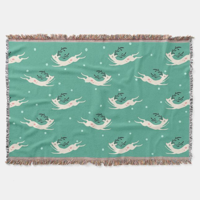 Rompin' Reindeer Pattern Blanket (Front)