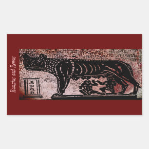 Romulus and Remus Rectangular Sticker