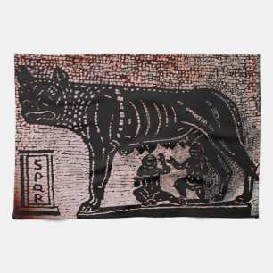 Romulus and Remus Tea Towel