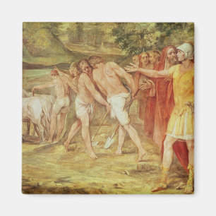 Romulus marking the limits of Rome Magnet