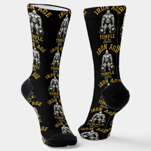 Ron Age Temple Est 1978 Committed Vintage Gym Socks