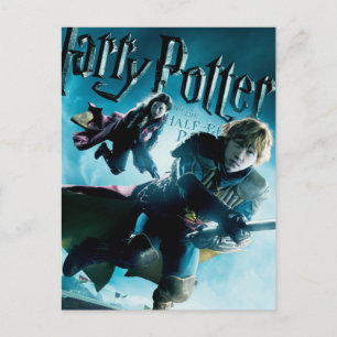 Ron and Ginny On Brooms 1 Postcard