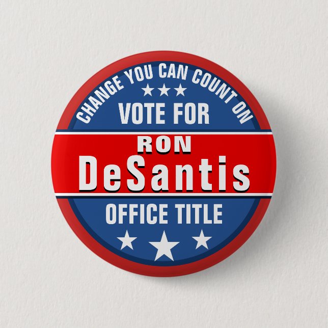 Ron Desantis Campaign Political Button (Front)