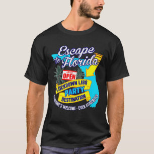 Ron Desantis Escape To Florida Vinatge Funny T-Shirt