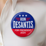Ron DeSantis for President 2024 - Campaign 6 Cm Round Badge<br><div class="desc">A simple design featuring Ron DeSantis running for President. He is running in the Republican primary for the 2024 election.</div>