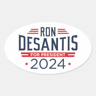 Ron DeSantis For President 2024 Oval Sticker