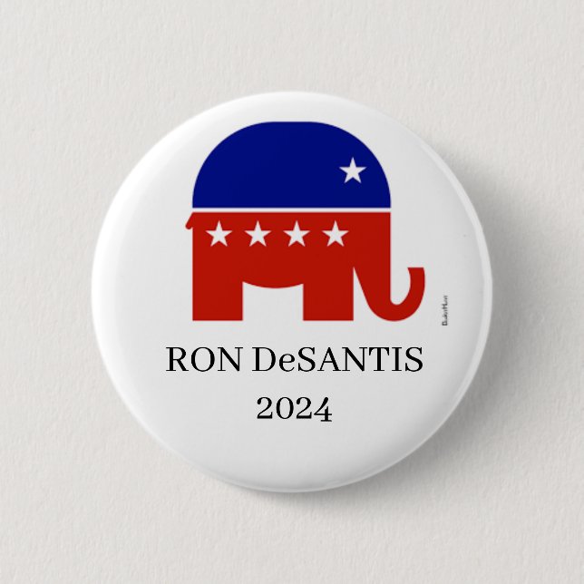 Ron DeSantis Republican 2024 Presidential Button (Front)