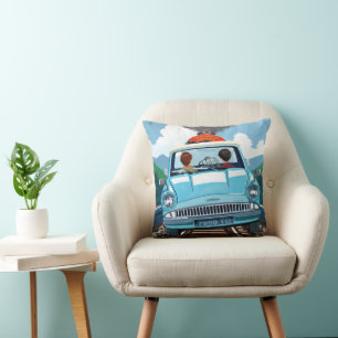 Ron & HARRY POTTER™ in Flying Car to HOGWARTS™ Cushion