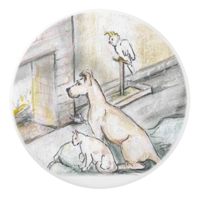 Ron Hevener Family Time  Ceramic Knob (Front)