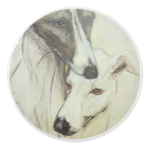 Ron Hevener Greyhound Ceramic Knob