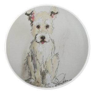 Ron Hevener Scruff Puppy  Ceramic Knob